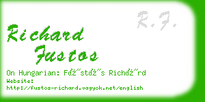 richard fustos business card